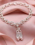 Ballet Shoe Silver Charm