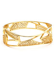 Etrusca Geometric Gold Sculptural Bangle