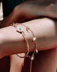 Astrul Hex Gold Coin Bangle Cubic Zirconia