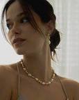 Drop Pearl And Barbed Wire Earrings
