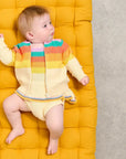 Rainbow Pink Stripe Organic Cotton Baby & Kids Cardigan