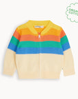 Rainbow Stripe Organic Cotton Baby & Kids Cardigan