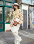 Handmade Leather Barrel Bag - White