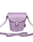 Handmade Leather Barrel Bag - Pastel Violet