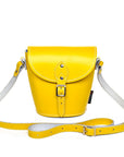 Handmade Leather Barrel Bag - Pastel Daffodil Yellow