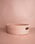 Cotswolds Oval Rattan Basket Pink - Set of 2