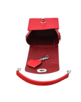 Bauble Handmade Leather Handbag - Love Hearts - Pillar Box Red