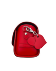 Bauble Handmade Leather Handbag - Love Hearts - Pillar Box Red
