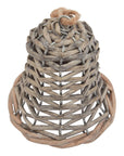 Handwoven Wicker Bell Christmas Ornament