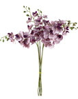 Pack of 6 x Artificial Flowers Phalaenopsis Orchid Purple Stem 100cm-1