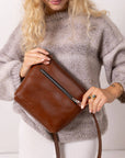 Ginger Leather Crossbody and Clutch Purse