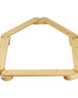 Wooden Balance Beam with Five Play Elements