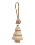 Handcrafted Wooden Christmas Tree Ornament Natural Finish