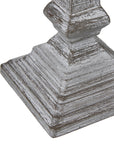 Brushed Wood Column Table Lamp with Soft Linen Shade