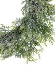Frosted Pine Wreath with Natural Pinecones