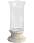 Rustic Stone Hurricane Lantern | Durable Outdoor Lighting