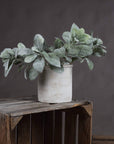 Realistic sage green artificial foliage stem with velvety leaves for home decor, 35cm tall with bendable wire stems by sostter at brixbailey.com