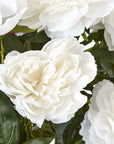Large White Peony Faux Plant in Decorative Pot