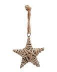 Handwoven Wicker Star Christmas Ornament