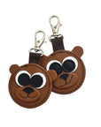Brown Bear Handmade Leather Bag Charm