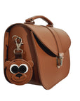 Brown Bear Handmade Leather Bag Charm
