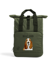 Basset Hound Roll-Top Backpack: Stylish, Sustainable, and Guilt-Trip Approved!