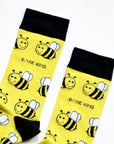 Save the Bees Bamboo Socks in Yellow