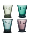 Bee Water Glasses Set of 4 Colors, 250ml