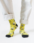 Save the Bees Bamboo Socks in Yellow