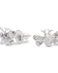 Bumble Bee Silver Stud Earrings