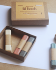 All Natural Beeswax Oil Pastels | Set of 5 Oil Pastels in Soft Pastel Colours