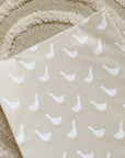 Anti-Roll Wedge Baby Changing Mat - Splash Goose print