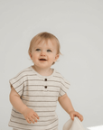 Beige Stripe Cotton Top and Bloomer Set for Kids