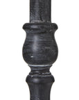 Black Distressed Wood Column Table Lamp