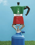 Bialetti Moka Express Tricolore Italia Stovetop Coffee Maker