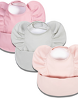 Ruffle Angel Bib - Best Seller 3 Pack Bundle Peach Blush, Peony & Sage