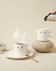 Big Eyes Handmade Ceramic Coffee Mug - Unique, Cute, and Funny-2