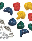 Climbing Stones & Footholds - Multi-Color, High-Grip, Poly-Resin
