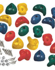 Climbing Stones & Footholds - Multi-Color, High-Grip, Poly-Resin