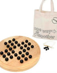Marble Solitaire Board Game - With Cotton Carry Bag
