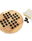 Marble Solitaire Board Game - With Cotton Carry Bag