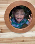 Wooden Tower Playhouse with Slide and Ladder
