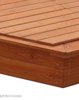 Hexagonal Wooden Sandpit Lid - Easy to use - (Lid Only Sandpit Not Included)