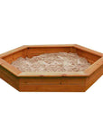 1.5m Diameter Hexagonal Wooden Sandpit