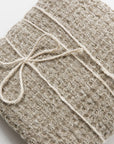 Big Linen Bath Towel in Textured Grey