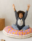 MINICAMP Large Kids Floor Cushion in Vibrant Tulip Pattern