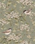 Birds and Green Spring Wallpaper for Home Interiors