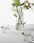 Birds Water Glass by Ichendorf Milan – Handmade Borosilicate Glass, Designer Tomoko Mizu