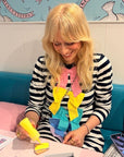 Biscuiteers x Olivia Rubin Rainbow Croissant Letterbox Biscuit