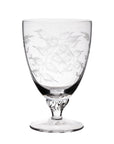 Crystal Bistro Glasses with Fern Design